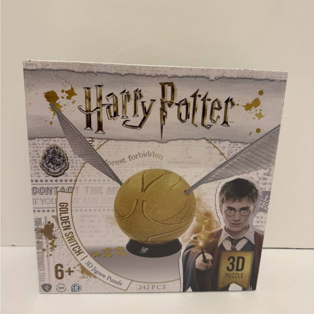 Harry Potter Golden Snitch 3D Jigsaw Puzzle 242 PCS Ages 6+ NWT